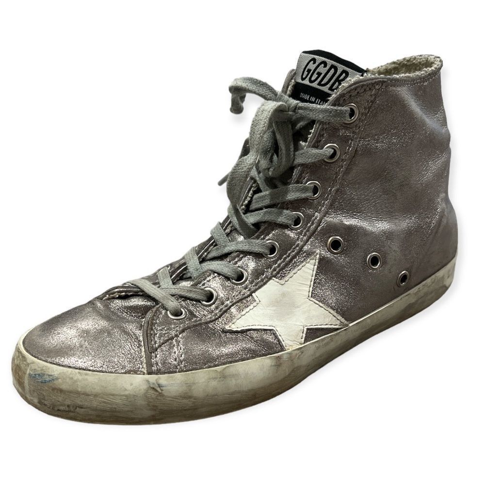 Golden Goose Francy suede high-top sneakers Silver - Picture 2 of 10